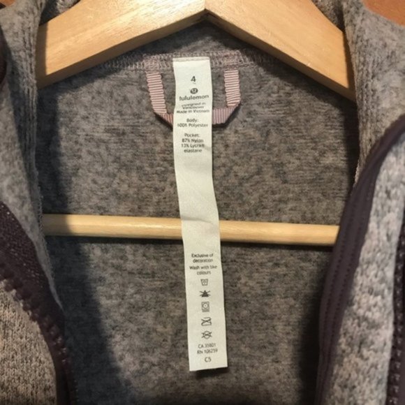 Lululemon Fleece & Thank You Pullover Heathered Smoky Blush 1/2 Zip 4 W3BEGS - Picture 3 of 6